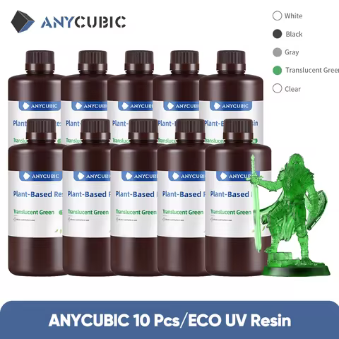 10KG ANYCUBIC ECO UV Resin For LCD 3D Printer Low Odor Liquid 3D Printing Material Without Nasty Che