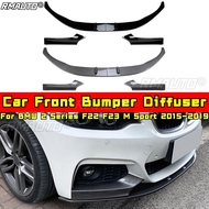 Front Bumper Diffuser Splitter Spoiler Front Lip Apron Cover For BMW 2 Series F22 F23 M Sport 2015-2