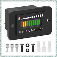 (TENK) 12V 24V 36V 48V 60V 72V LED Battery Monitor Gauge Battery Gauge Indicator Lithium Ion Battery
