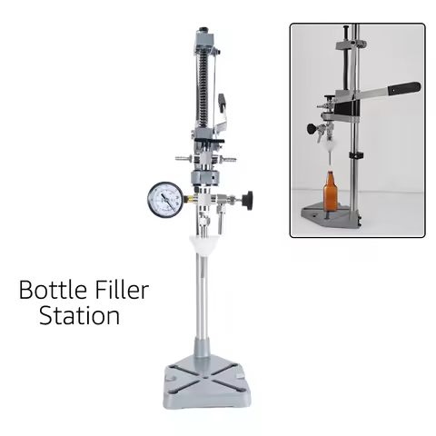 Beer Bottle Filling Station With Pressure Gauge, Counter-Pressure Bottle Filler Station, 0-60 PSI Mi