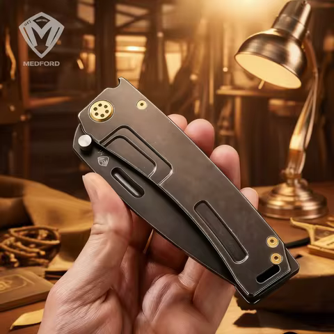 Medford--Type Heavy-duty Folding Knife, Portable Camping and Adventure Emergency Outdoor Knife, Shar