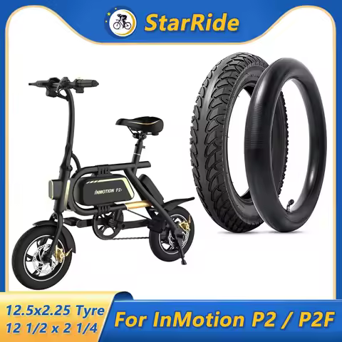 12 1/2 x 2 1/4 Tire and Inner Tube 12.5x2.25 Tyre For INMOTION P2/P2F eBike Razor Pocket Mod, Currie