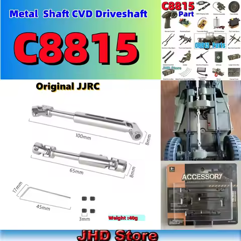 JHD For Original JJRC C8815 Metal CVD Upgrade Parts Drive Shaft for Willys Jeep 1:10 Rc Car Upgrade 