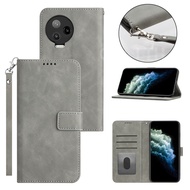 New Phone Case Infinix NOTE 12 Pro 5G 4G NOTE12 2023 12i HOT 20 4G 5G 20i 20S Business Men Soft PU Leather Card Bag Holder with Hand Rope Flap Wallet Cover Casing for NOTE12Pro