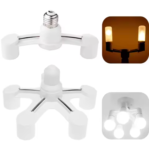 2/3/4/5 in 1 E27 To E27 Extended LED Lamp Bulbs Socket Splitter Adapter Holder for Photo Studio Lamp