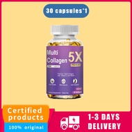 100% Original Multi 5X Collagen Capsules Premium Marine collagen & Vitamin Skin whitening Brightenin