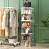 Lumineon Transparent Storage Cabinet Bag Organizer Storage Rack Cabinet Stackable Bag Storage Box