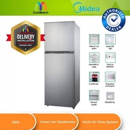 MIDEA 2 PINTU PETI SEJUK/ PETI AIS/ REFRIGERATOR - MD-222V ,  MD-262V, MD-232V