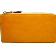 托斯卡納皮革L形拉鍊錢包意大利牛皮駱駝