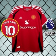 เสื้อฟุตบอล เสื้อฟุตบอลสโมสรทีม แมนยู / แดง ฤดูกาล24-25  #AA0103 เกรดแฟนบอล ทำชื่อเบอร์ได้ ไซส์ยุโรป XS-4XL