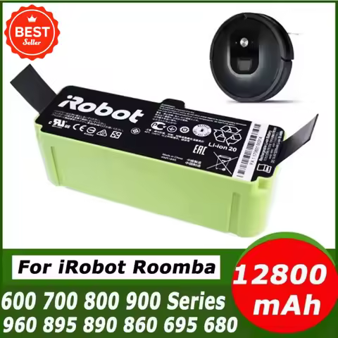 12800mAh 14.4V Li Ion Battery for IRobot Roomba Cleaner 900 800 700 600 Series 960 980 981 965 895 8
