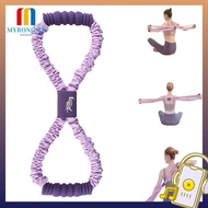 MYRONGMY 8-Line Puller, Silicone Rope Elastic Band Yoga Tensioner, Portable 10/15/20 Pounds Resistan