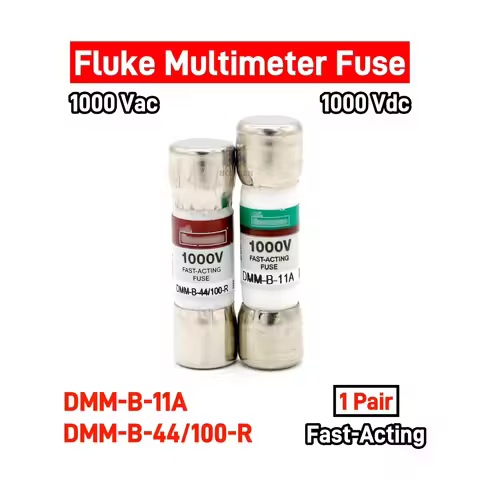 1Pair Fast-Acting Fuse 1000V DMM-B-44/100-R DMM-B-11A 440mA+11A for Fluke Multimeter DMM-B-44/100 0.