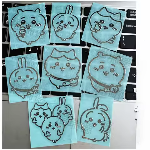 1 chiikawa three-dimensional metal sticker cute cartoon Japanese high-value mobile phone computer de