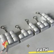 PATH Fidget Keychain, 3/4/9Keys DIY Keyboard Finger Keyboard Cap, Relaxing Pass The Time Keys Button