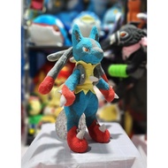 Pokemon Mega Lucario teddy bear P.C stamp, 2hand bear