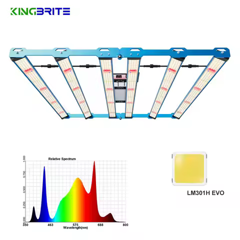 New Kingbrite P55 480W LM301H EVO+OSR (660nm+730nm)+UV Rotatable Bars Led Grow Lamp Plant Light