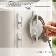 LullaHome 2 Piece Adhesive Cable Hook Cable Holder Plug Hook Plug Holder Key Hook Key Holder Curtain