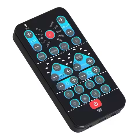 594F Mini Voice Changer Microphone Voice Modulators Disguiser 8 Sound Effect Real Time Monitoring Fo