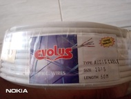 Kabel Listrik serabut isi2 Hyo 2x0.75 evolus 50meter Kabel Serabut bukan lidi kabel listrik Evolus HYO NYMHY 2x0.75 50m kabel audio speaker berkualitas termurah