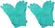 SSHHUI 2 Pairs M-Code Green Nitrile Gloves Chemical Resistance Suitable For Household Cleaning Industry Protection