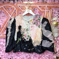 OTT獨一無二•日系浪漫風超重工混色刺繡雪紡繡釘珠Tweed外套