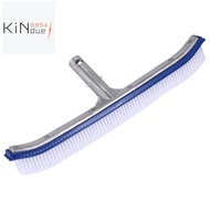 18 Inch Outdoor Pool Wall Brush Swimming Pool Cleaning Tool Aluminum Handle for Pond Spa  Pools Alga