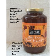 MH FOOD MULTI-FLORA RAW HONEY 1kg  (exp  03/24 )