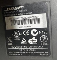 二手市面稀少復古BOSE COMPANION 2 單一個 (測試有聲音輸出當收藏/裝飾品)