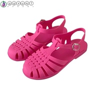 AARON1 Roman Sandals, Soft Sole Non-slip Women Jelly Sandals, Water Shoes Fashion Breathable Flat Summer Jelly Shoes Unisex