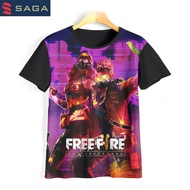 SAGA Free Fire Kids T-Shirt Cartoon Tv Animation 3D Game Free Fire 04Ff010 For Ages 1-12 Years - Ban