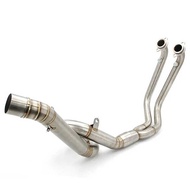 Motorcycle Modified Front Exhaust Pipe Stainless Steel Swivel Side Exhaust Back Pressure Pipe 752s S