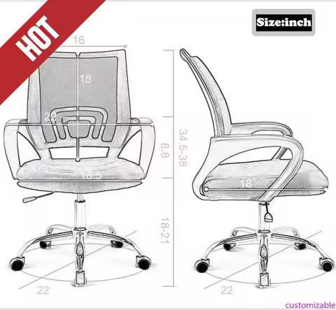 Customizable-Office Chair Ergonomic Cheap Desk Chair Mesh Computer Chair Lumbar Support Modern Execu
