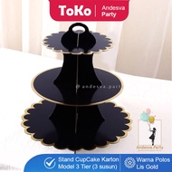 Cake Stand BLACK Plain Gold List / 3 Tier Cupcake Stand / plain cupcake stand / cupcake stand