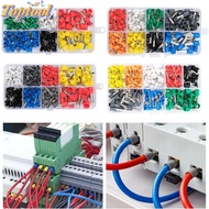 TOPTOOL Cable End Crimps Ferrule, Assorted Size Insulated Wire Ferrules Terminals, Wire Connector Bo