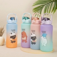 2000ml Explosive models Water bottle🇲🇾 爆款渐色水瓶