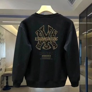KEOP MLB Round Neck Sweatshirt Men American Style Street Wear Print Casual All-Match Long-Sleeved Ja