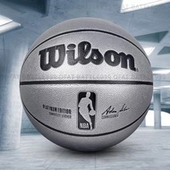 Silver NBA 75th Anniversary Edition Wilson] Official Wear-Resistant PU Indoor Basketball Outdoor Boy