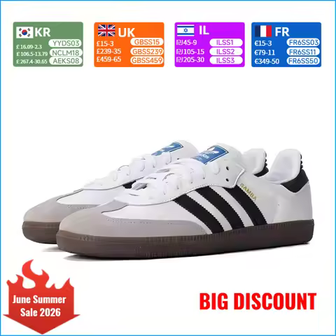 adidas Outdoor Sports Sneakers T-Toe Samba OG Classic Training Shoes for Men and Women B75806