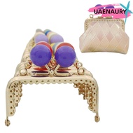 UAENAURY Purse Clasp Frame, Metal Square Purse Frame Kiss Clasp, Mini Candy Color Bag Kiss Clasp Loc
