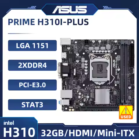 Asus PRIME H310I-PLUS Intel H310 Mini-ITX Motherboard LGA1151 DDR4 32GB support 8300 9300 8600 9400 