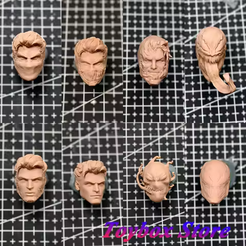 1/12 Exotic Alien Monster Venom White Model Agent Flash Thompson Mutation Simulation Head Sculpt For