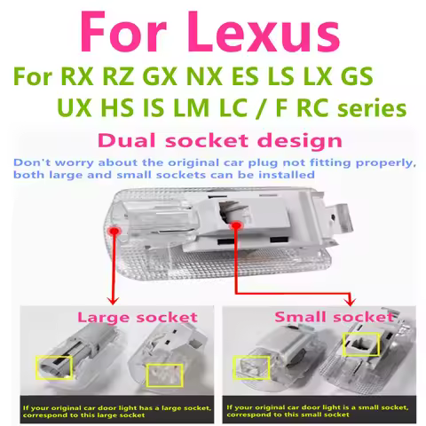 2Pcs Car Door Atmosphere Projector welcome Light tool Accessories For Lexus RX RZ GX NX ES LS LX GS 