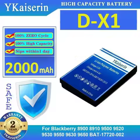 Mobile Phone Battery D-X1 2000mAh For Blackberry 8900 8910 9500 9520 9530 9550 9630 9650 Bat-17720-0