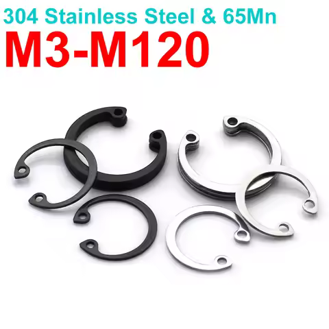 304 Stainless Steel 65Mn Internal Circlip Retaining Ring Snap Ring for Bore GB893 C Type Bearing Cli