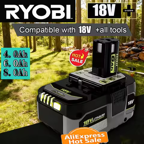 RYOBI 18V ONE+ 8.0Ah High-Performance Battery, 2025 Latest Upgrade Lithium-Ion Battery for All ONE+ 