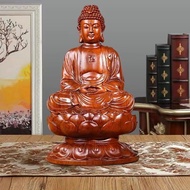 Black Ebony Wood Carved Buddha Statue Home Decor Living Room Centerpiece Wooden Sculpture Guanyin Bo