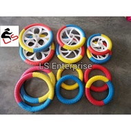 12" 14" 16" Kids Bicycle PVC Rim Tyre Color Full Set F&amp;R Basikal Budak Rim Tayar Mati