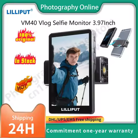 LILLIPUT VM40 Vlog Selfie Monitor 3.97Inch Real-Time Monitoring Perfect for Solo Vlogging