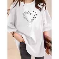 [AMYGO] 1XL-5XL T shirt Women 2Y780 Tshirt Clothes T shirt Women Tshirt BlouseLoose comfortable Vers